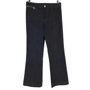 Club Monaco Cropped Flare Jeans Mid Rise Dark Wash Ralph Lauren Denim